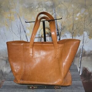 Noon Day Leather Tote Bag in Cognac Brown - Women’s Everyday Carry